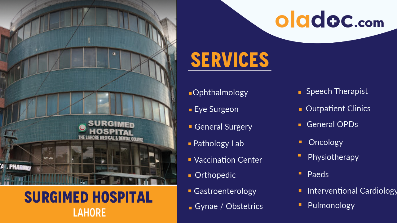 Services Offered by Surgimed Hospital Lahore